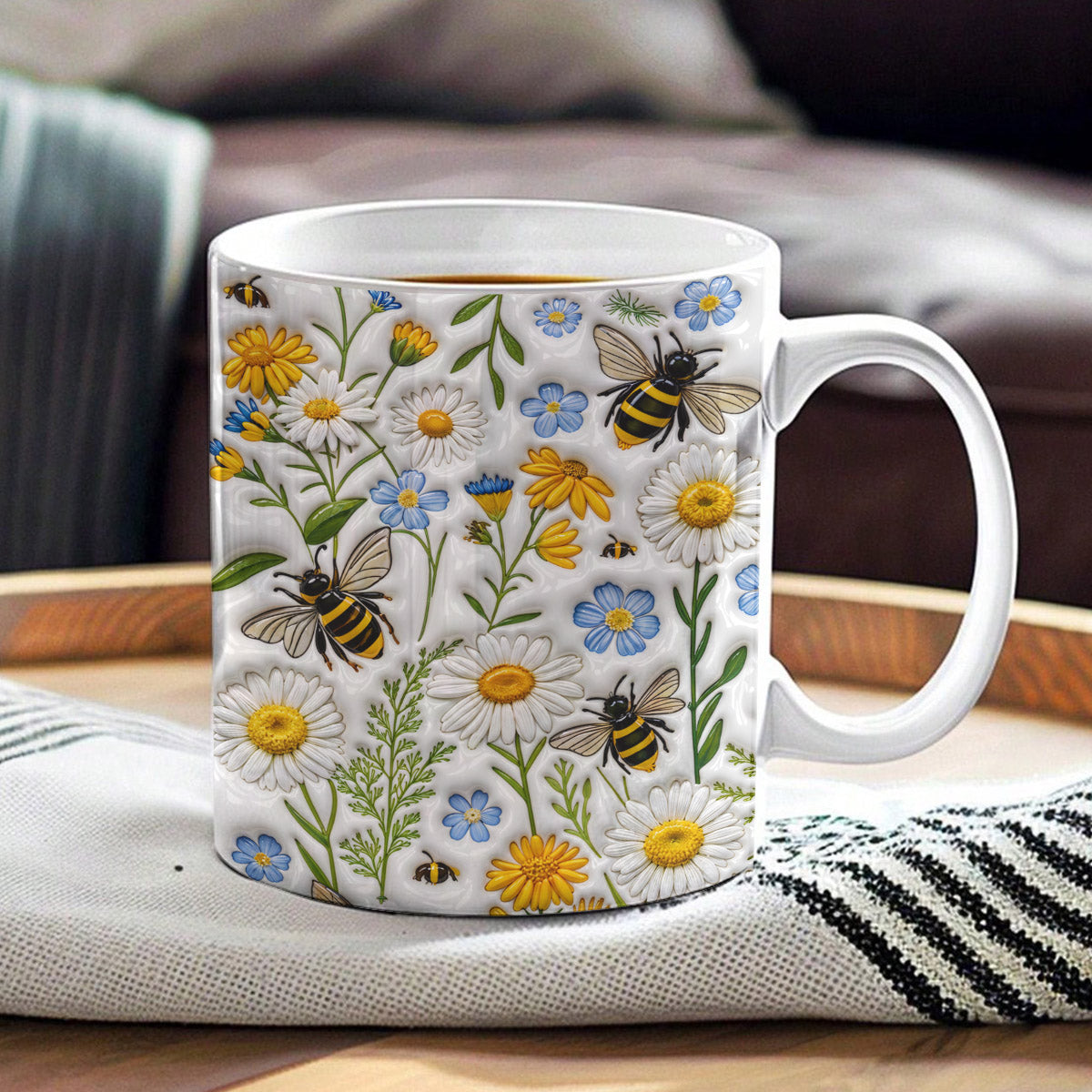 Bee Lovers Ceramic Mug Bee Garden Harmony