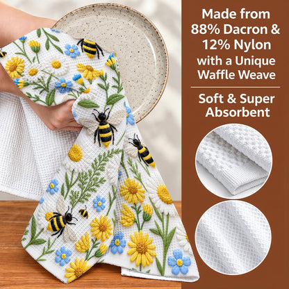 Bee Lover Kitchen Towel Bee Garden Harmony
