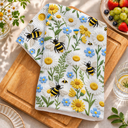 Bee Lover Kitchen Towel Bee Garden Harmony
