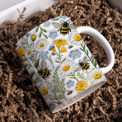 Bee Lovers Ceramic Mug Bee Garden Harmony