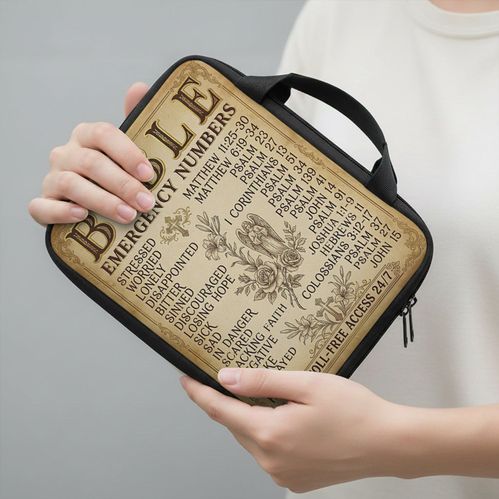 God Premium Bible Cover Bible Emergency Numbers