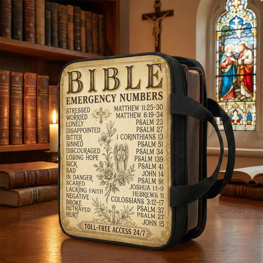 God Premium Bible Cover Bible Emergency Numbers