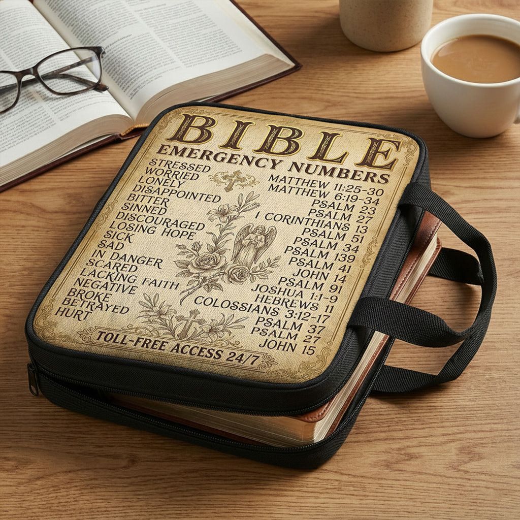 God Premium Bible Cover Bible Emergency Numbers