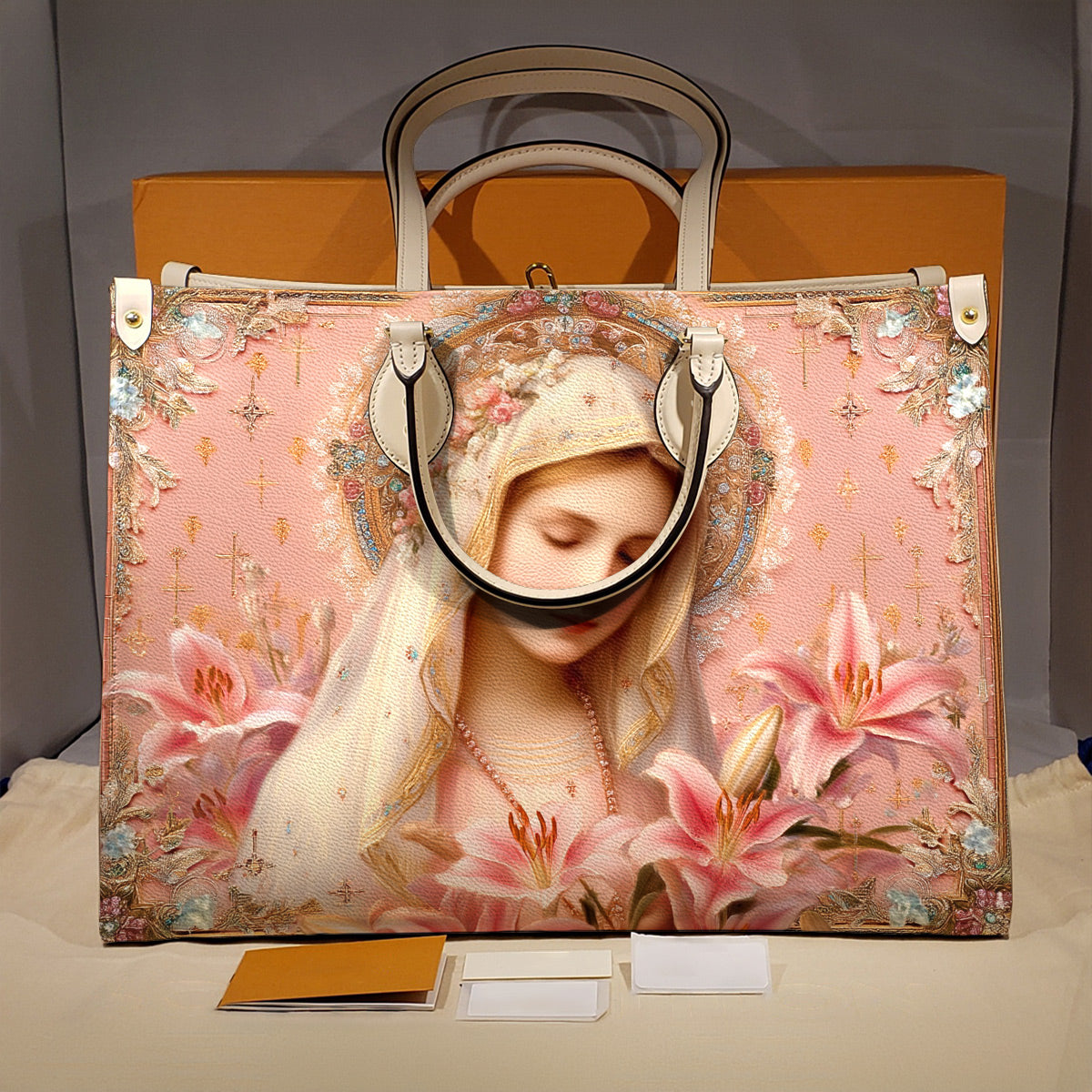 Christian Leather Handbag Blessed Mother