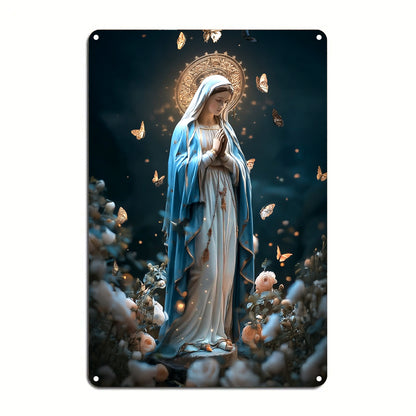 Christian 2D Metal Sign Blessed Virgin Mary