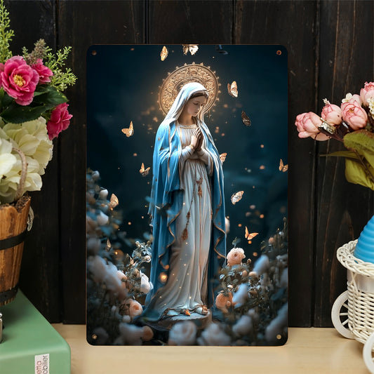 Christian 2D Metal Sign Blessed Virgin Mary