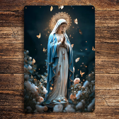 Christian 2D Metal Sign Blessed Virgin Mary