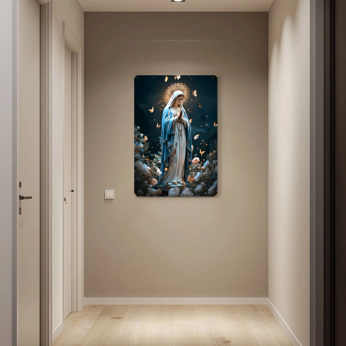 Christian 2D Metal Sign Blessed Virgin Mary