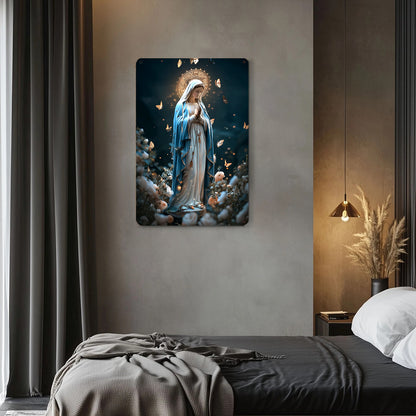 Christian 2D Metal Sign Blessed Virgin Mary