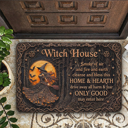 Witch Doormat Blessed Witch House