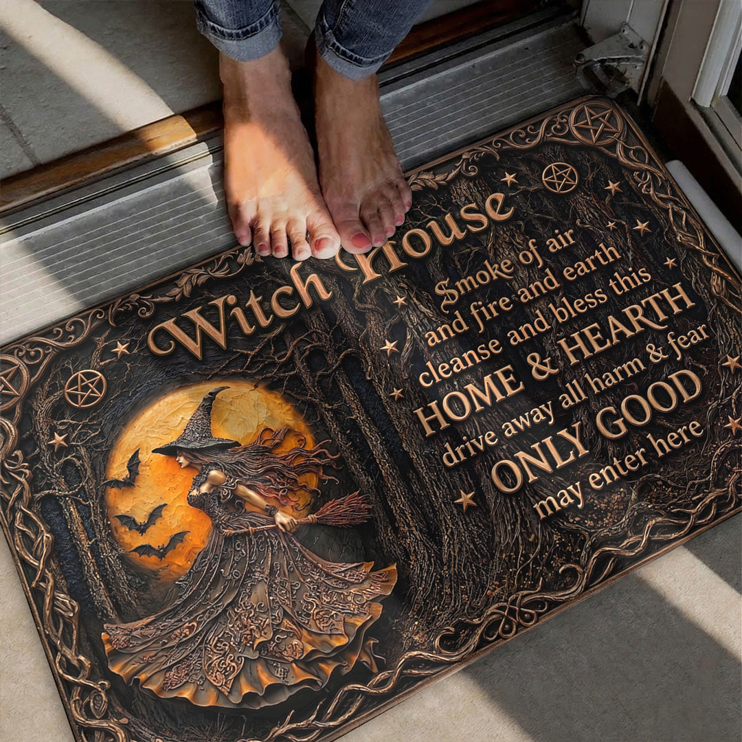 Witch Doormat Blessed Witch House