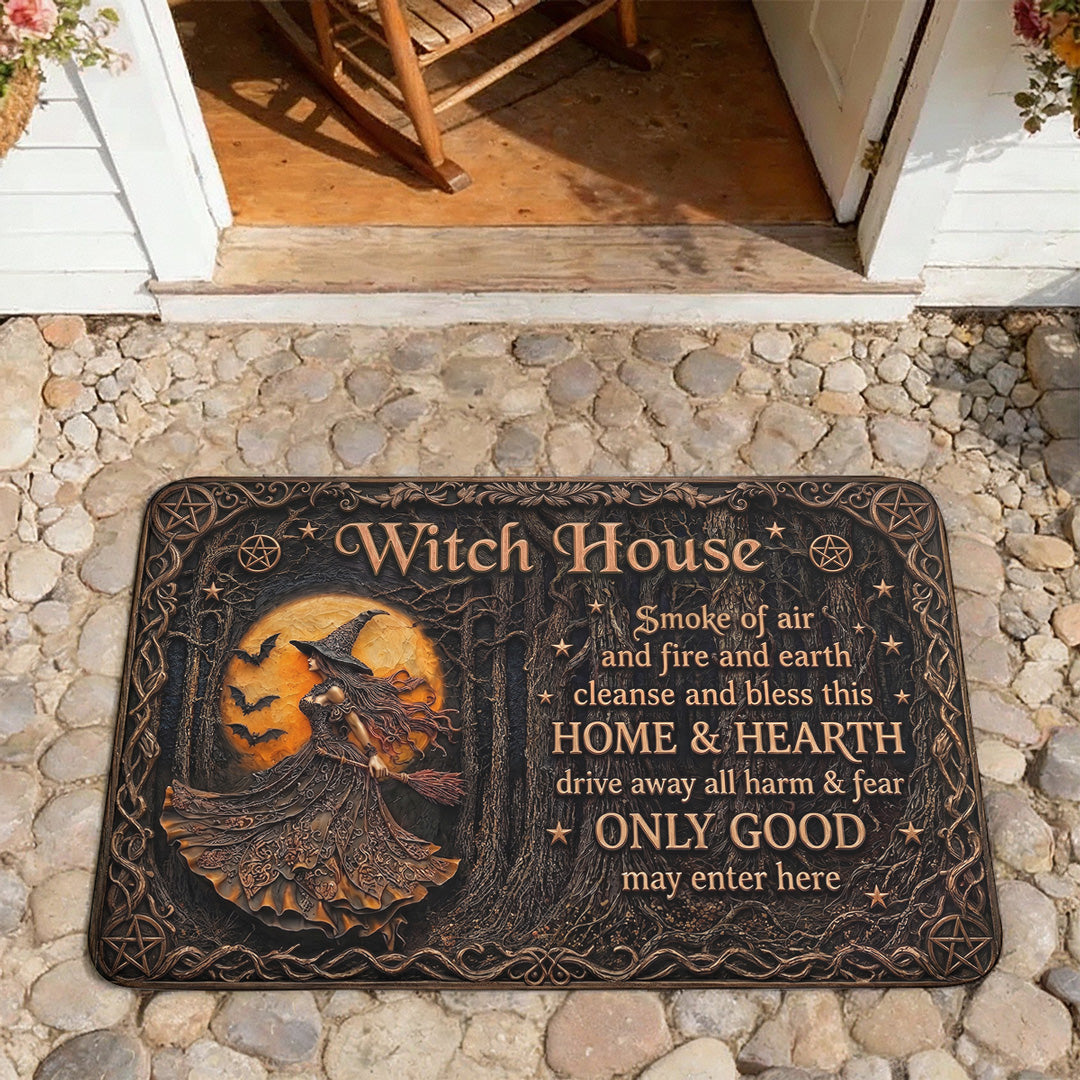 Witch Doormat Blessed Witch House