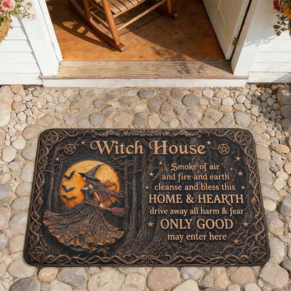 Witch Doormat Blessed Witch House