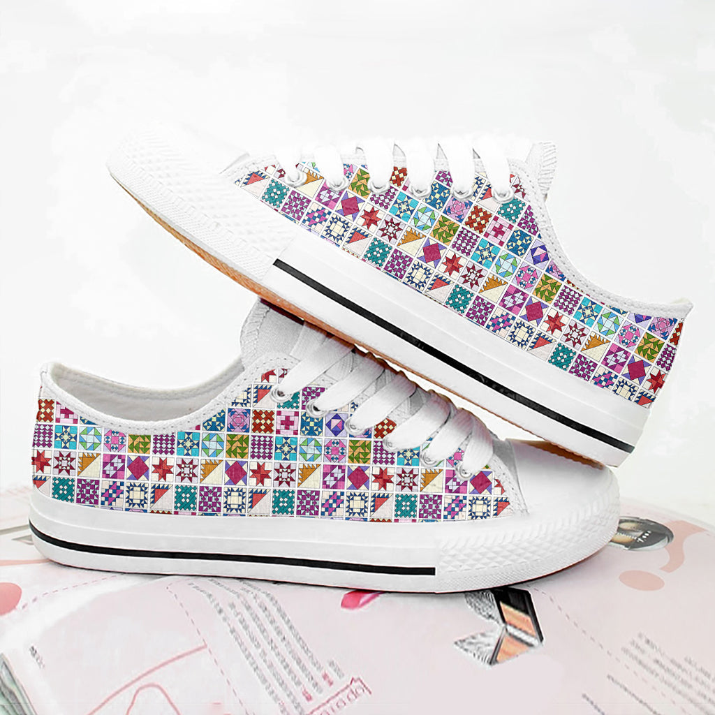 Sewing Lover Women's Low Top Shoes Block Party