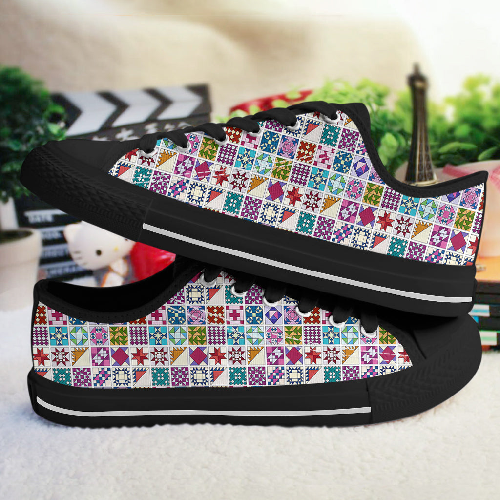 Sewing Lover Women's Low Top Shoes Block Party