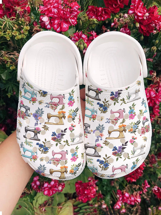 Sewing Lover Graphic Clogs Blooming Craft