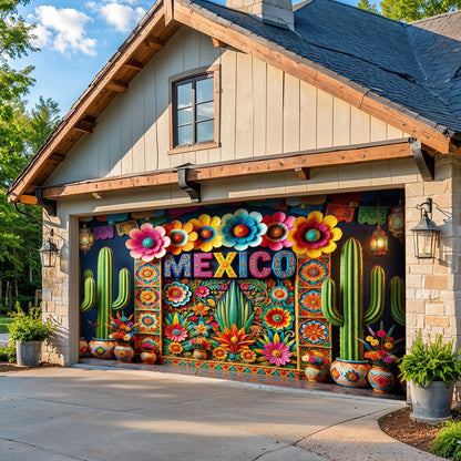 Cinco de Mayo Garage Door Banner Decoration - Mexico In Bloom