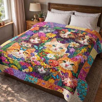 Cat Quilted Blanket The Garden Kitties