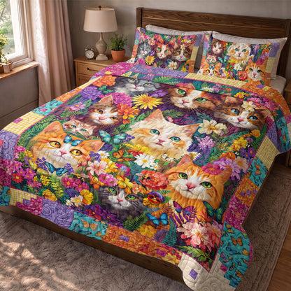 Cat Quilted Blanket The Garden Kitties