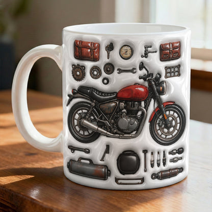 Biker Ceramic Mug Built To Roam
