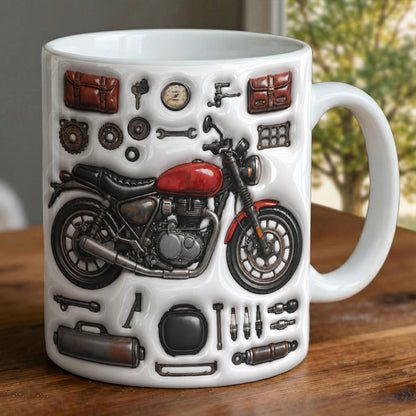 Biker Ceramic Mug Built To Roam