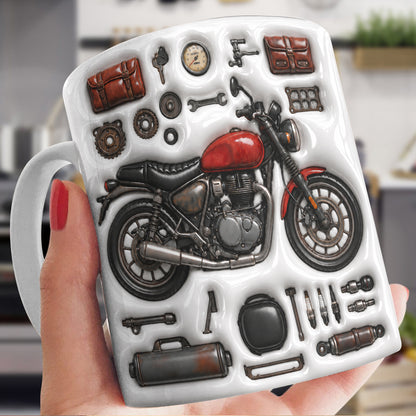 Biker Ceramic Mug Built To Roam