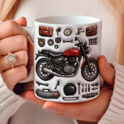 Biker Ceramic Mug Built To Roam