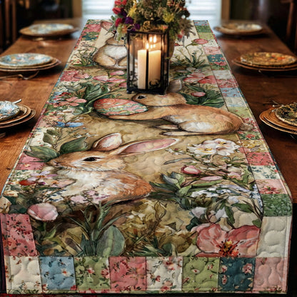 Easter Quilted Table Runner Butterfly Kisses And Bunny Wishes