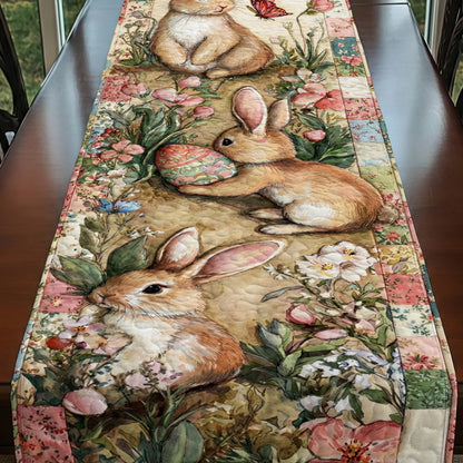 Easter Quilted Table Runner Butterfly Kisses And Bunny Wishes