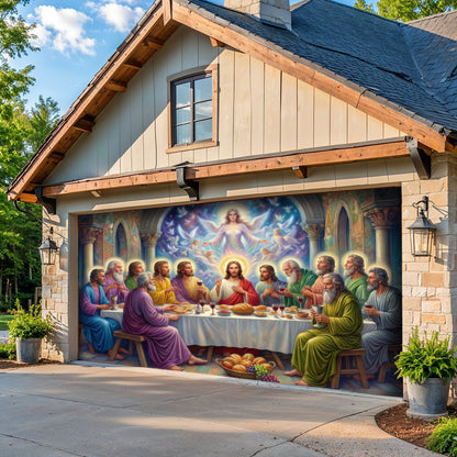 God Garage Door Banner Decoration - Celestial The Last Supper