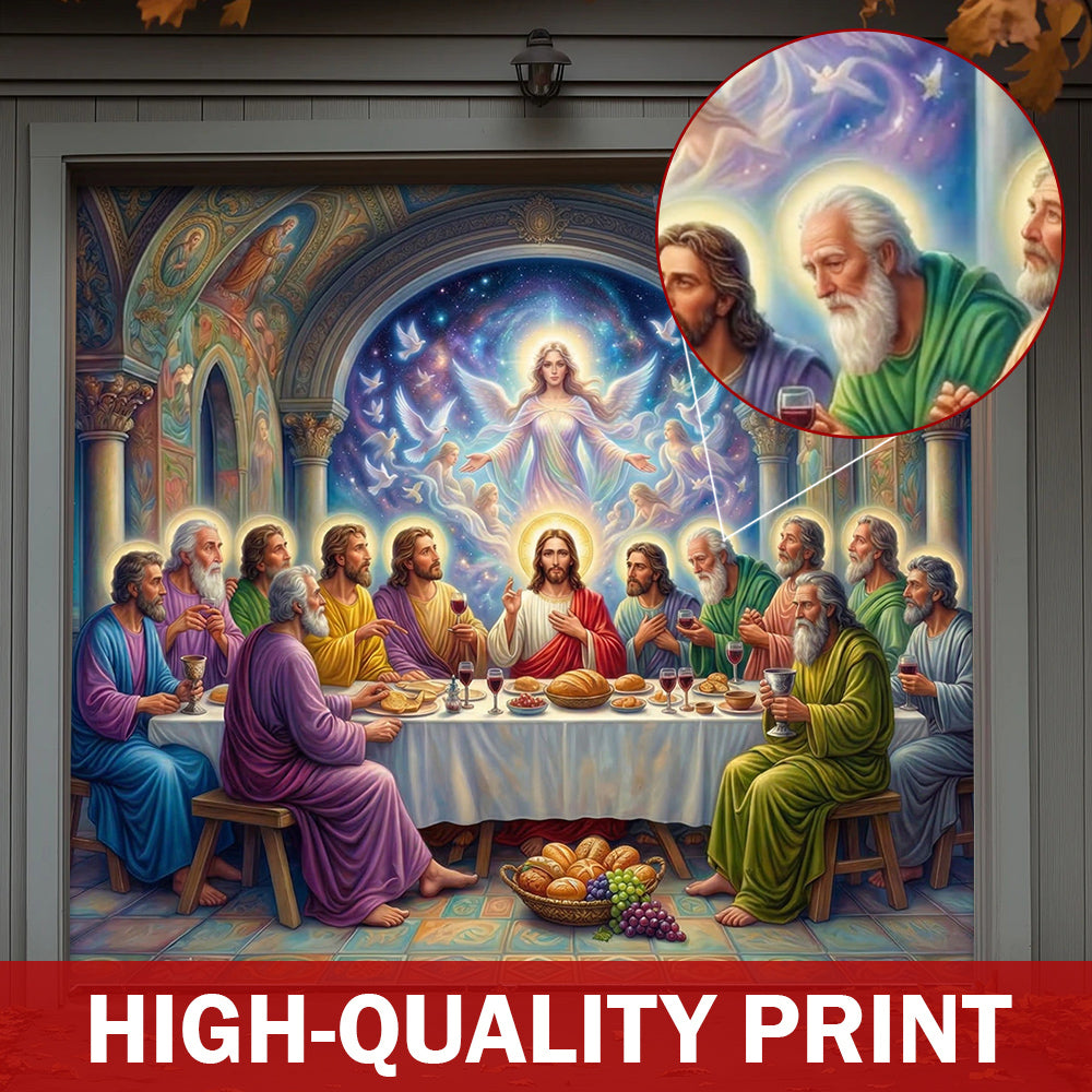 God Garage Door Banner Decoration - Celestial The Last Supper