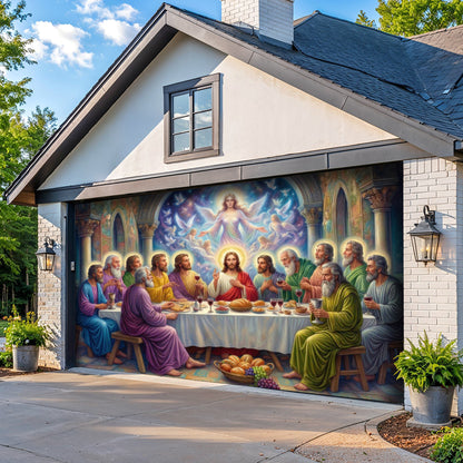 God Garage Door Banner Decoration - Celestial The Last Supper