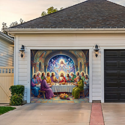 God Garage Door Banner Decoration - Celestial The Last Supper