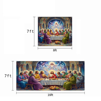 God Garage Door Banner Decoration - Celestial The Last Supper