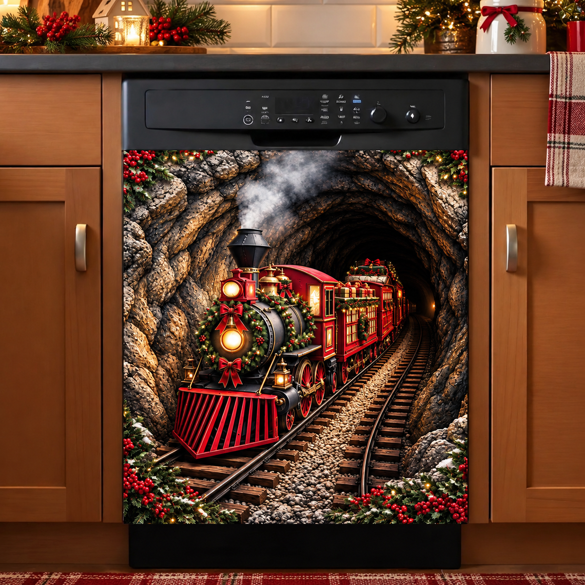 Christmas Magnetic Dishwasher Christmas Express Journey