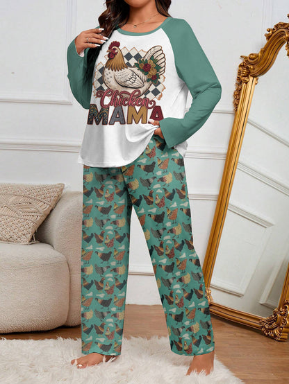Chicken Raglan Lounge Pajamas Chicken Mama