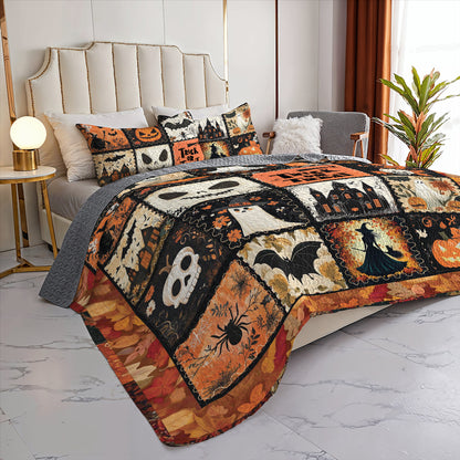 Halloween All Season Quilt 3-Piece Set Chilling Comforts