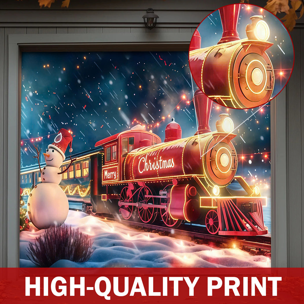 Christmas Garage Door Banner Decoration -  The Midnight Christmas Express