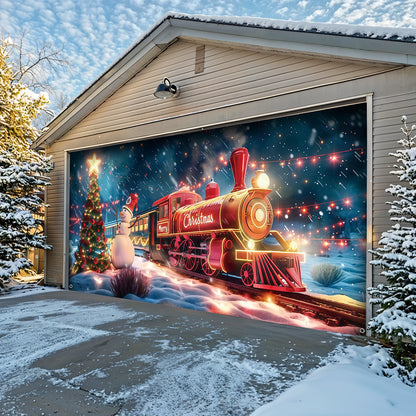 Christmas Garage Door Banner Decoration -  The Midnight Christmas Express