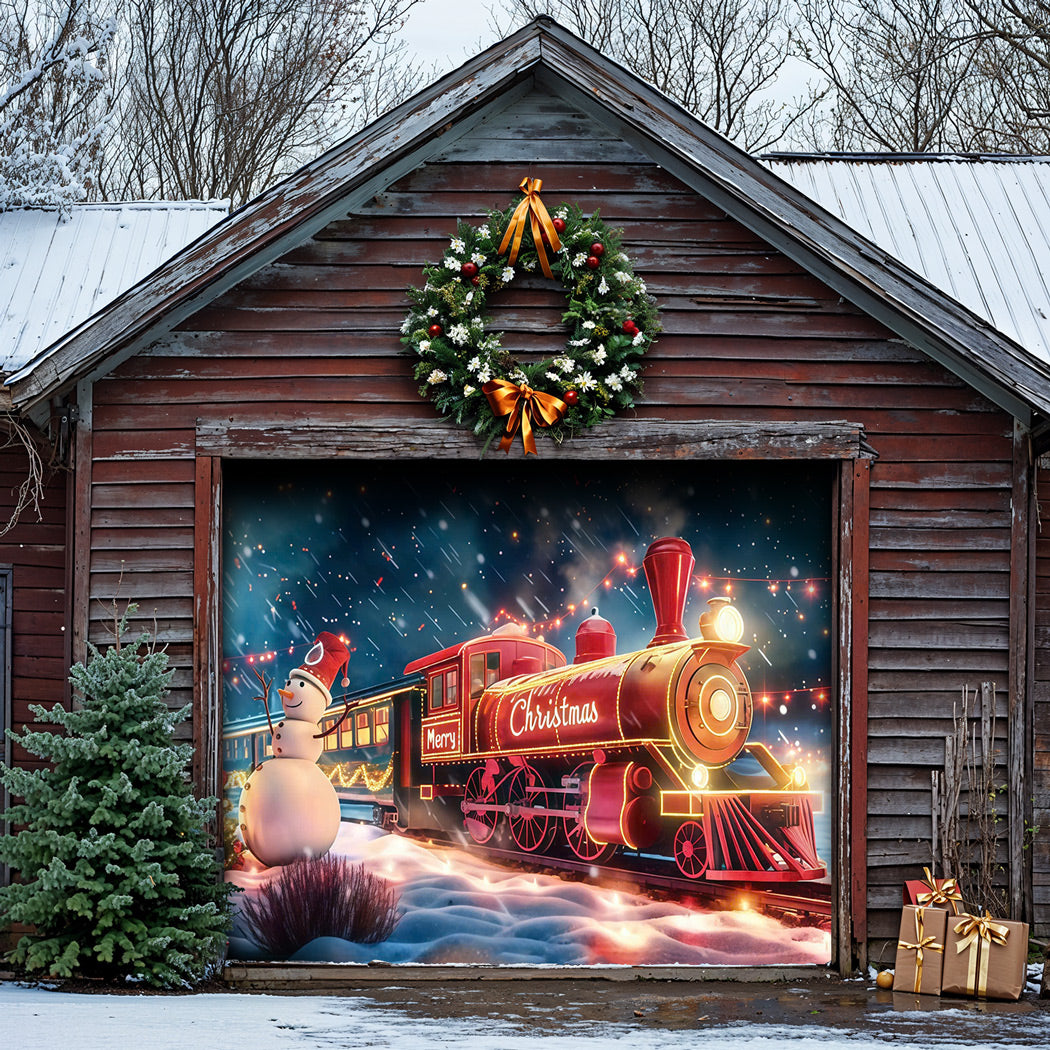 Christmas Garage Door Banner Decoration -  The Midnight Christmas Express