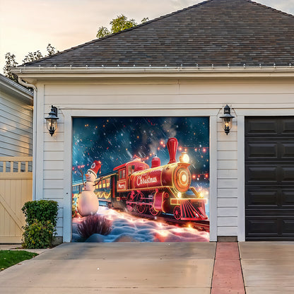Christmas Garage Door Banner Decoration -  The Midnight Christmas Express