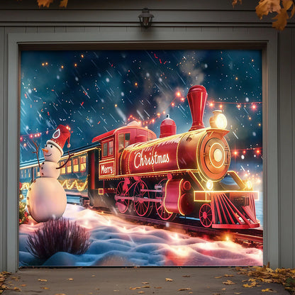 Christmas Garage Door Banner Decoration -  The Midnight Christmas Express