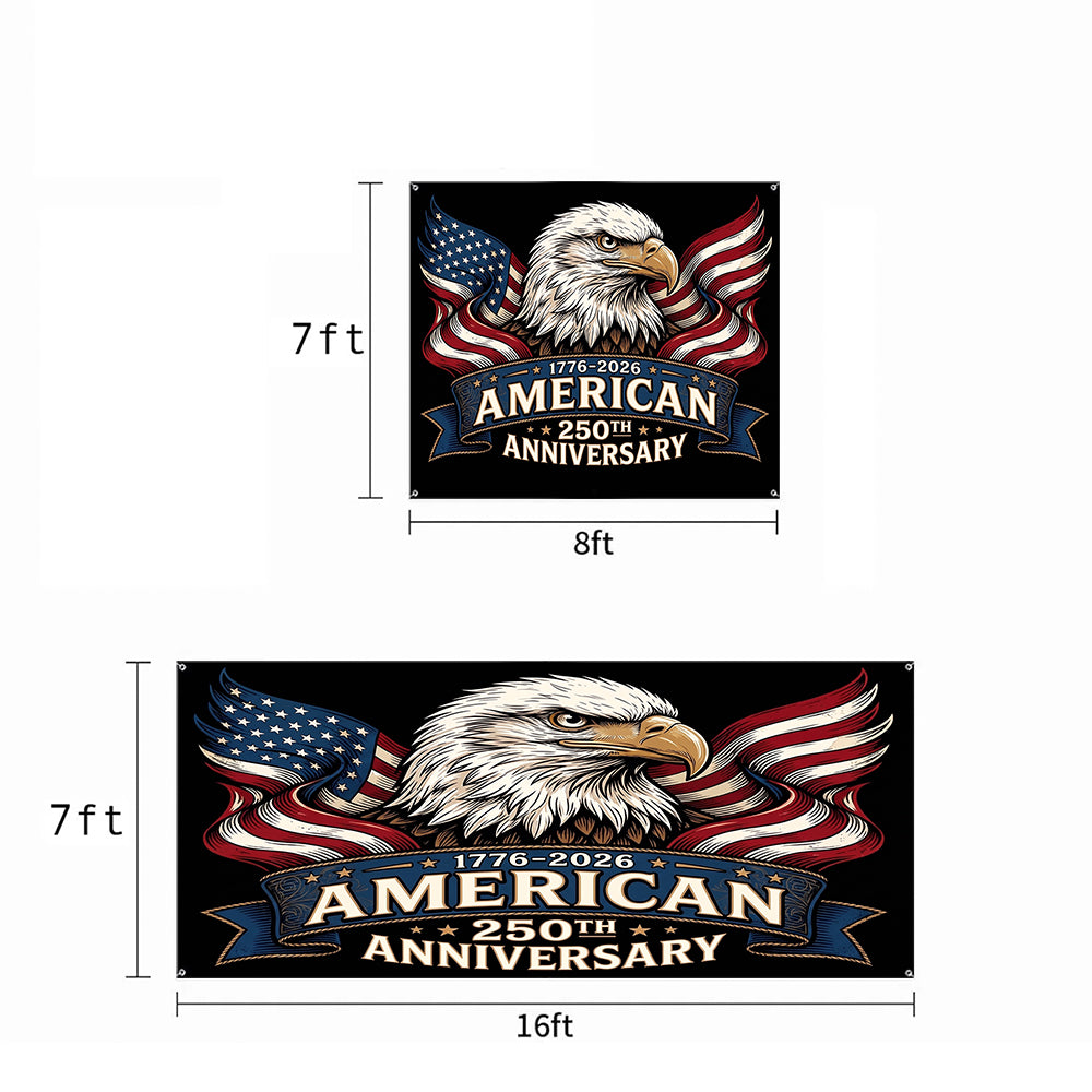 Patriotic Garage Door Banner Decoration - Classic Americana 250th Anniversary