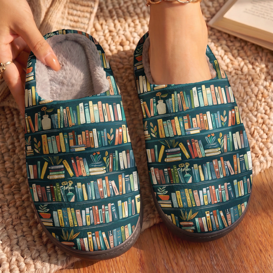 Book Lover Fleece Lined Slippers Reader's Retreat