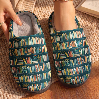 Book Lover Fleece Lined Slippers Reader's Retreat