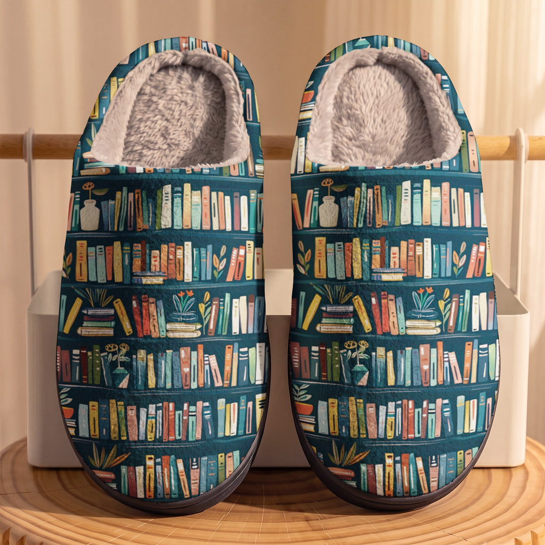 Book Lover Fleece Lined Slippers Reader's Retreat