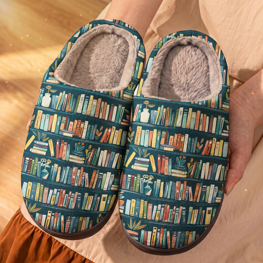 Book Lover Fleece Lined Slippers Reader's Retreat