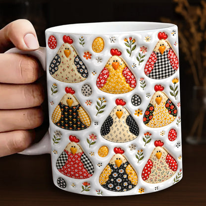 Chicken Lover Ceramic Mug Countryside Hen Garden