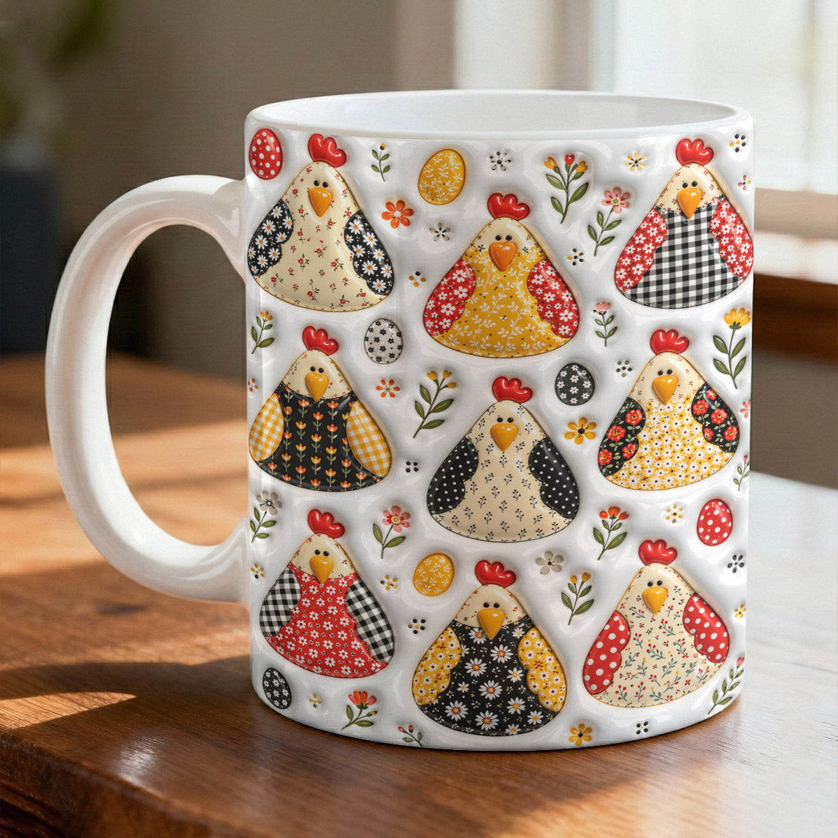 Chicken Lover Ceramic Mug Countryside Hen Garden