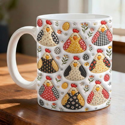 Chicken Lover Ceramic Mug Countryside Hen Garden